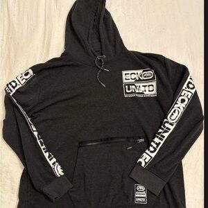 VTG Ecko UnItd Hoodie Mens 3XL  Gray Y2K Grunge Skater Hip Hop Streetwear
